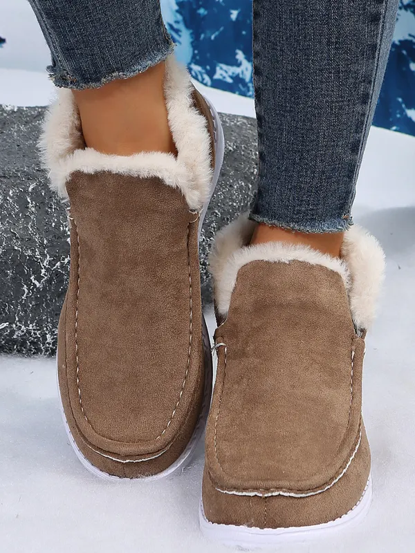 Women's Lightweight Comfortable Thickened Warm And Non-slip Cotton Boots - Pragmaace.com 