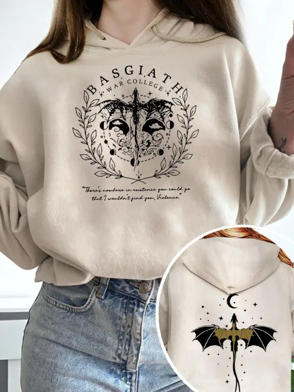 Women Book Print 2 Sides 90s Y2K Hoodie - Cominbuy.com 