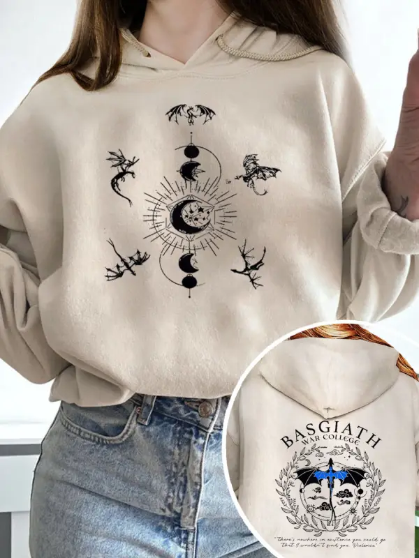 Women Book Print 2 Sides 90s Y2K Hoodie - Cominbuy.com 