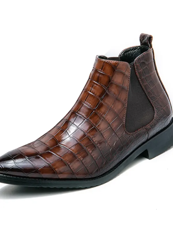 Men's Martin Boots British Style Brogue Work Boots - Simplyion.com 