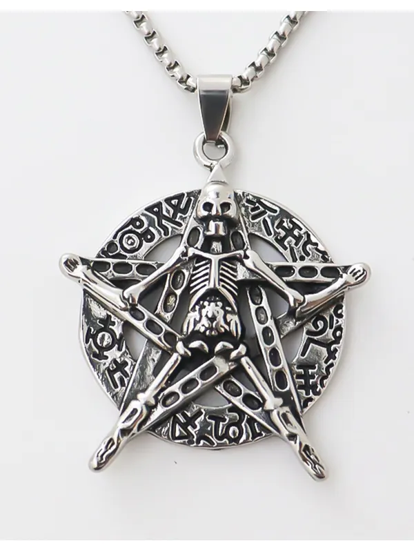 Skull Satan Star Necklace - Realyiyishop.com 