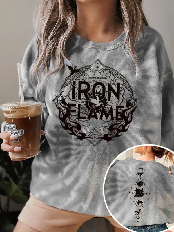 Vintage Tie Dye Print Sweatshirt - Viewbena.com 