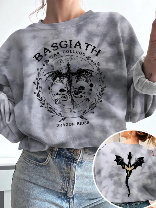 Vintage Tie Dye Print Sweatshirt - Viewbena.com 