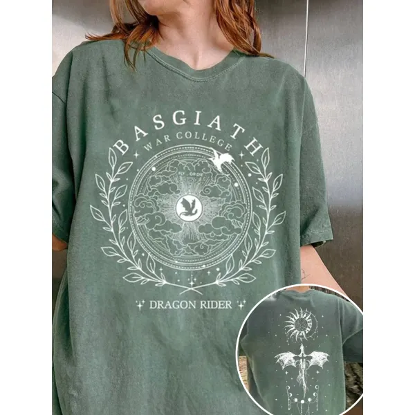 Basgiath War College Double-sided Printed T-shirt - Spiretime.com 