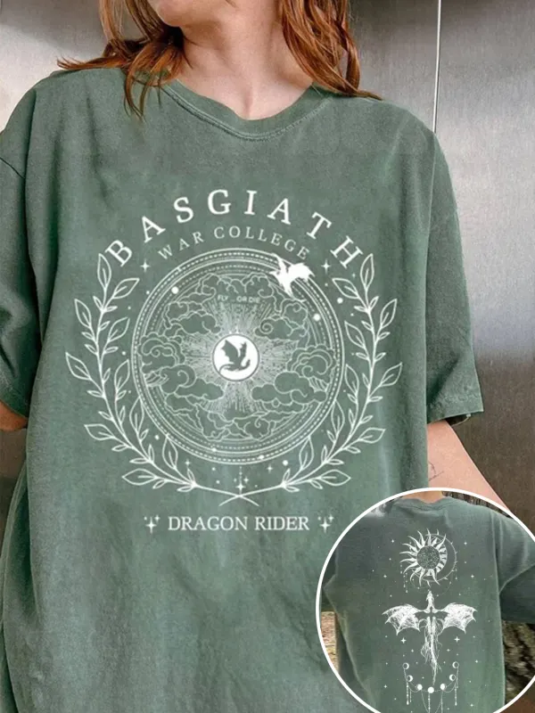 Basgiath War College Double-sided Printed T-shirt - Anrider.com 