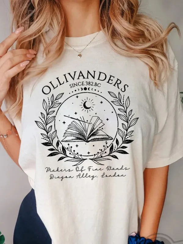 Ollivanders Wand Shop, Wizard Book Shop Tshirt - Cominbuy.com 