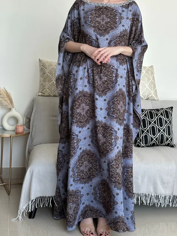 Ramadan Floral Print Robe - Cominbuy.com 