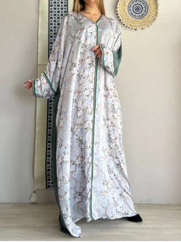 Premium Satin Printed Dress Robe - Realyiyishop.com 