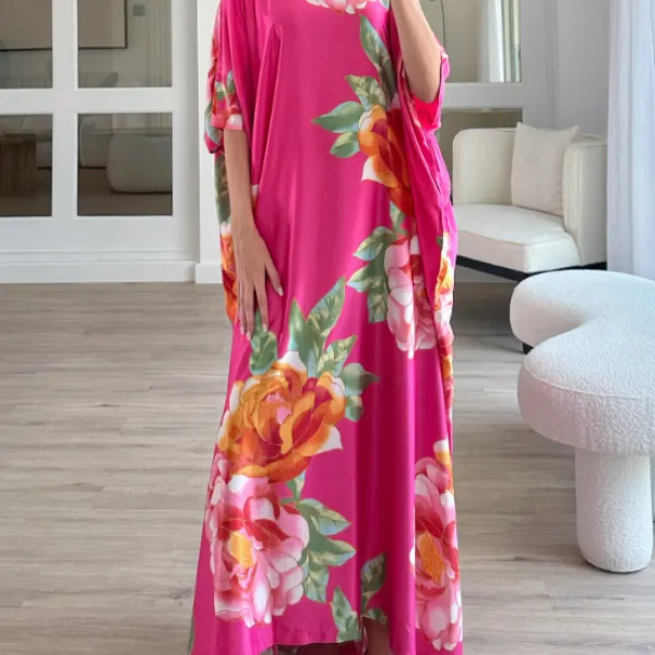 Stylish Floral Print Dress Robe Only $50.99 - Elementnice.com 