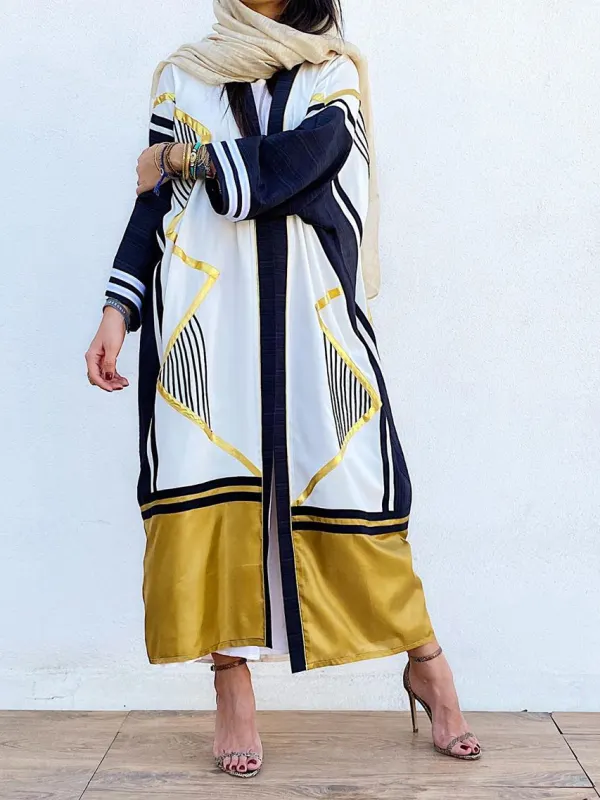 Stylish Color Block Robe Dress - Hoplady.chimpone.com 