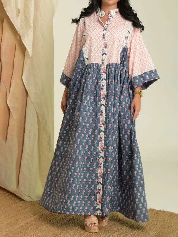 Stylish Printed Robe Dress - Hoplady.chimpone.com 