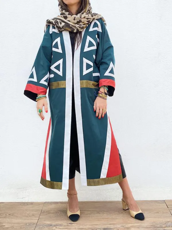 Stylish Color Block Robe Dress - Hoplady.chimpone.com 