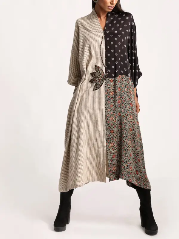 Lotus Appliqué Kaftan Dress - Cominbuy.com 