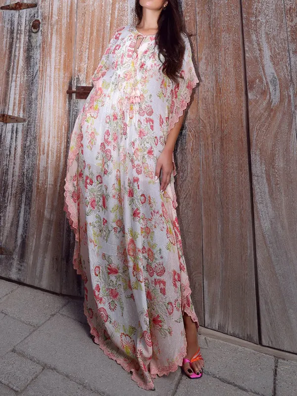 Women's Floral Print Maxi Dress - Cominbuy.com 