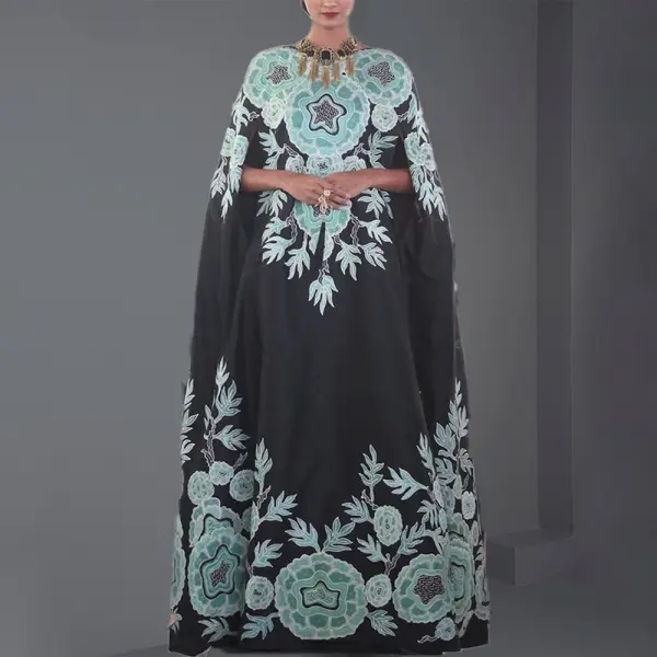 Stylish Printed Ramadan Robe Bat Sleeve Long Group Only $38.99 - Elementnice.com 
