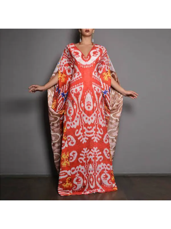 Stylish Printed Ramadan Abaya Dress - Anrider.com 