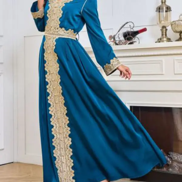 Fashionable High-end Embroidered Lace Robe Dress Only $81.99 - Cotosen.com 