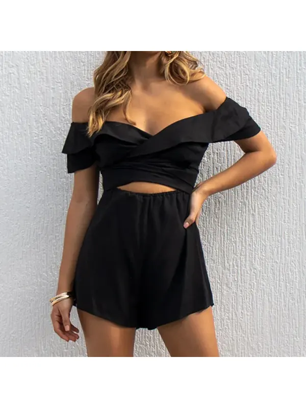 Women's Holiday One Shoulder Jumpsuit - Realyiyi.com 