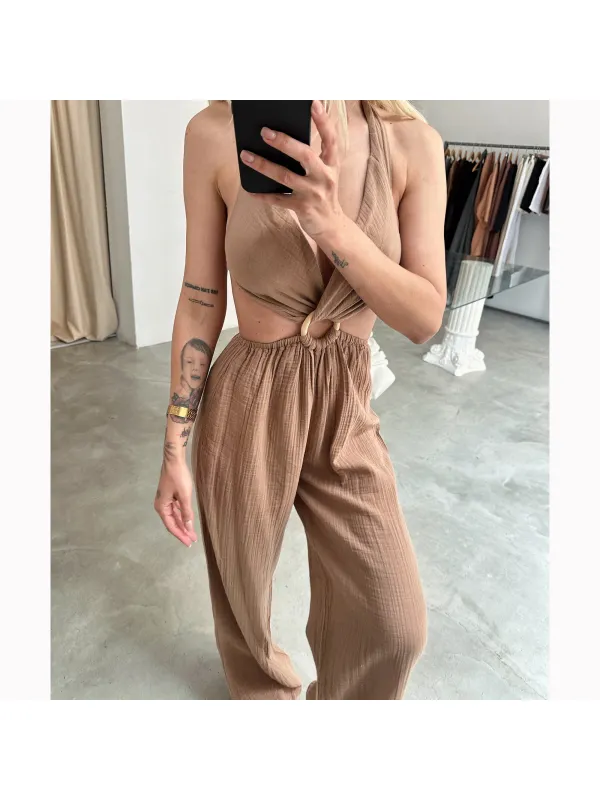 Women's Plain Linen Skirt Suit - Fithuge.com 