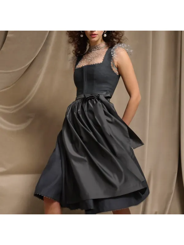 Vestido De Dos Piezas De Encaje Elegante Retro De Fiesta - Localziv.com 