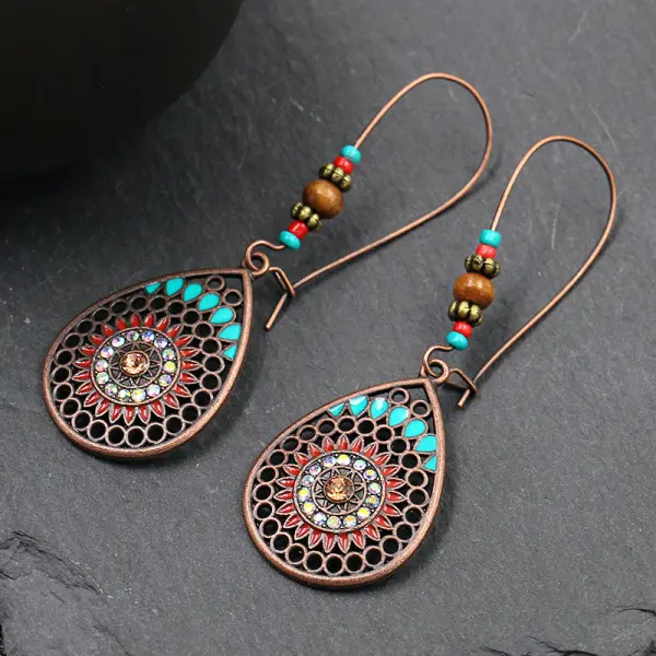 Women's Bohemian Tribal Hollow Earrings - Yiyistories.com 