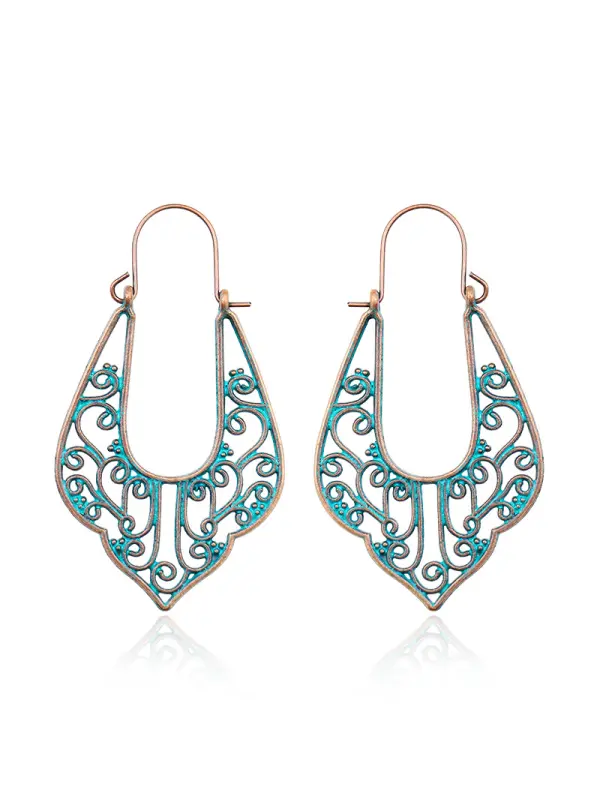 Women's Bohemian Court Hollow U-shaped Earrings - Realyiyi.com 