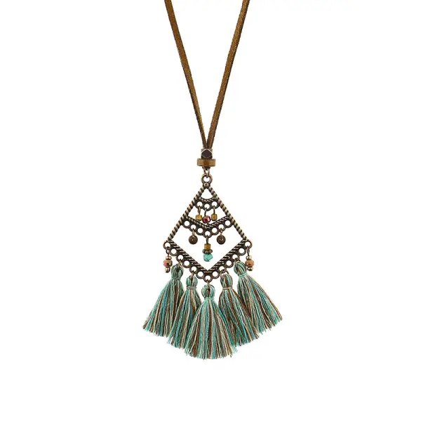 Women's Bohemian Tassel Pendant Necklace - Yiyistories.com 