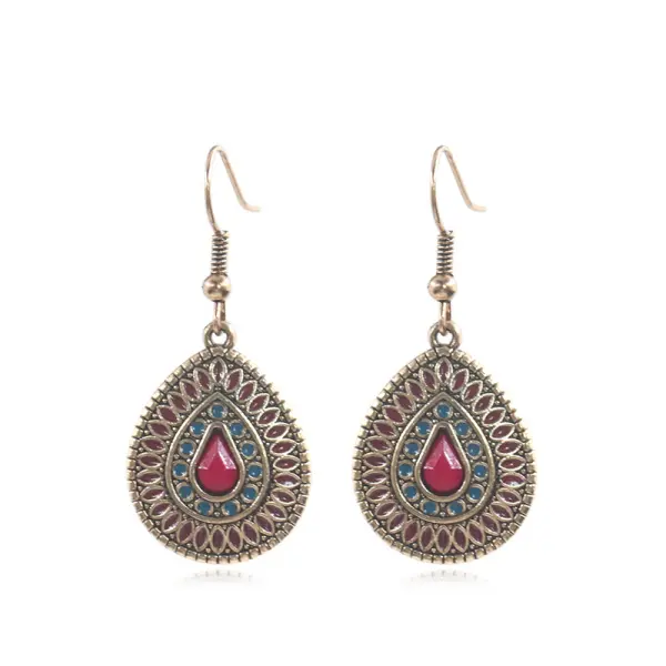 Women's Bohemian Exotic Water Drop Flower Earrings - Yiyistories.com 