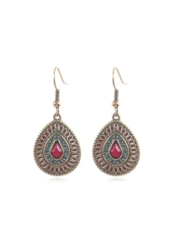 Women's Bohemian Exotic Water Drop Flower Earrings - Viewbena.com 