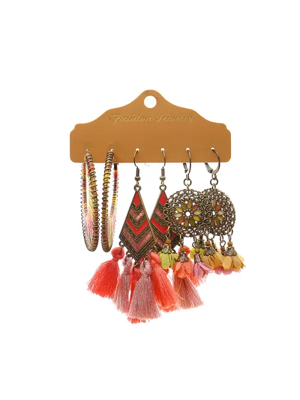 Women's Bohemian Multi-piece Set Earrings - Realyiyi.com 