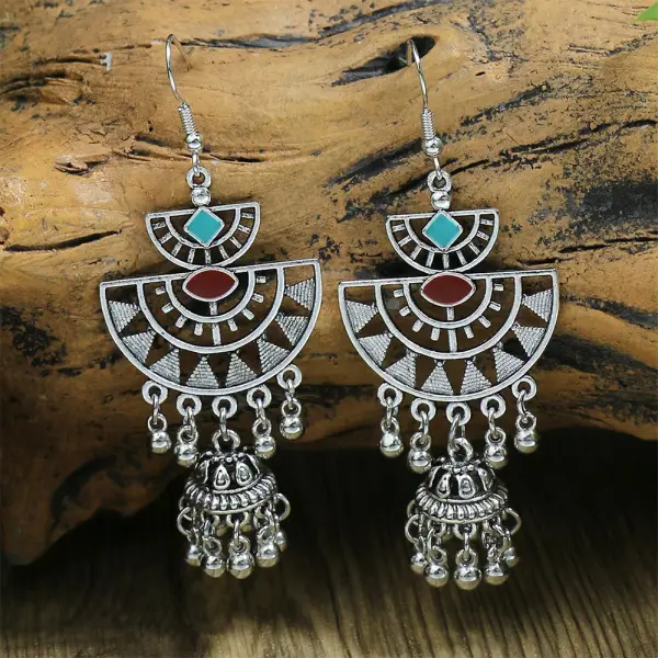 Women's Bohemian Hollow Tassel Rice Bead Earrings - Trisunshine.com 