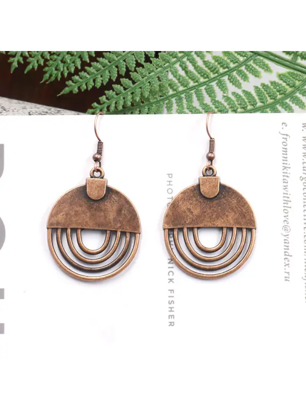 Women's Bohemian Retro Hollow Alloy Earrings - Viewbena.com 