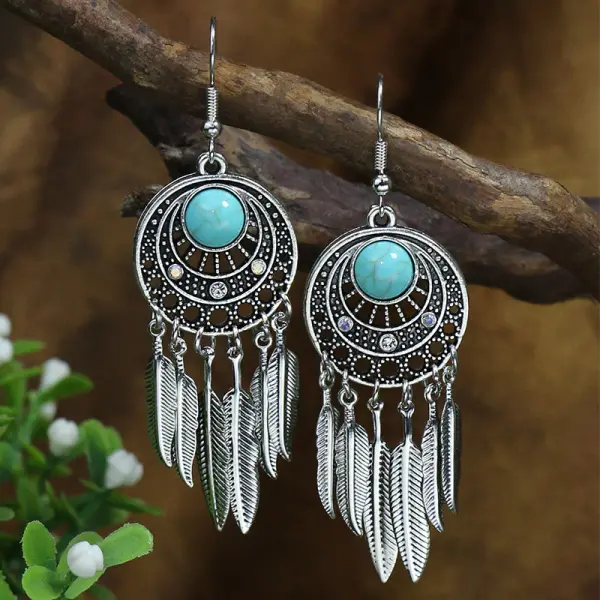 Women's Bohemian Geometric Alloy Retro Temperament Earrings - Localziv.com 