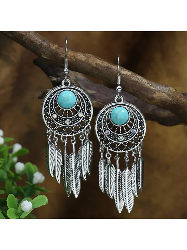 Women's Bohemian Geometric Alloy Retro Temperament Earrings - Realyiyi.com 