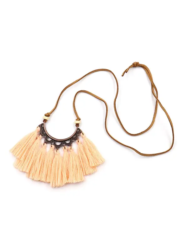 Women's Bohemian Tassel Necklace - Realyiyi.com 