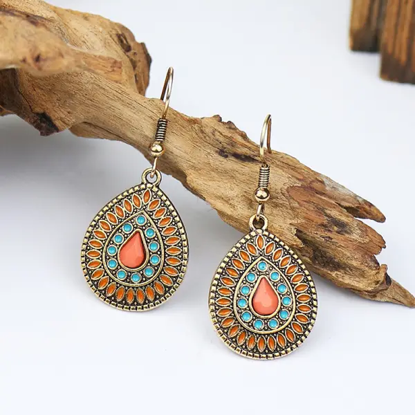 Women's Bohemian Exotic Water Drop Flower Earrings - Trisunshine.com 
