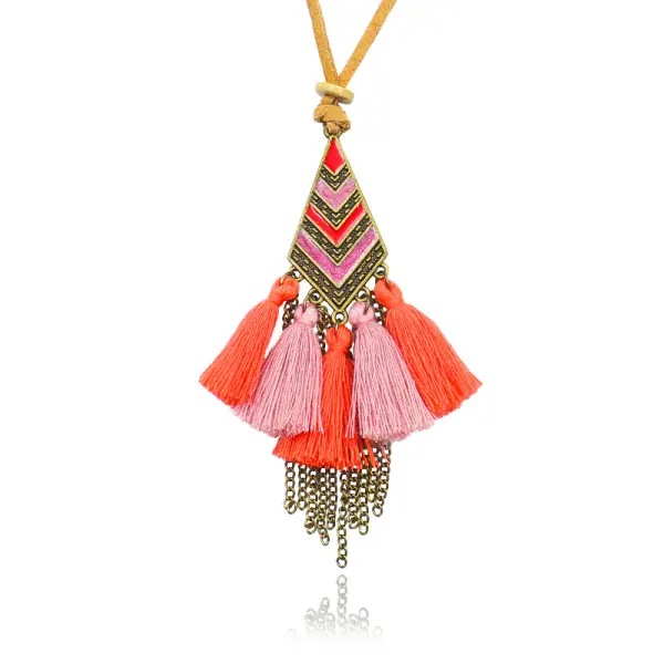 Women's Bohemian Diamond Tassel Necklace - Yiyistories.com 