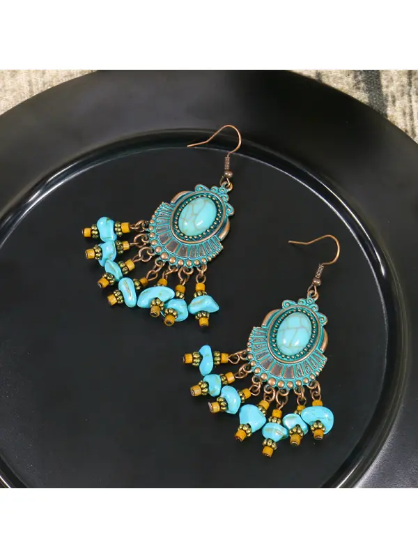 Women's Bohemian Court Tassel Earrings - Realyiyi.com 