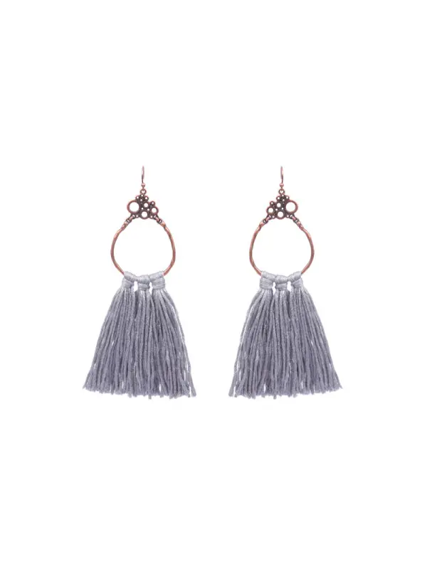 Women's Bohemian Tassel Long Earrings - Viewbena.com 