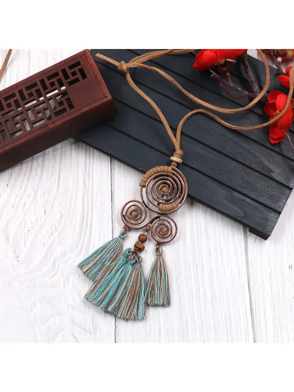 Women's Bohemian Tassel Alloy Necklac - Realyiyishop.com 