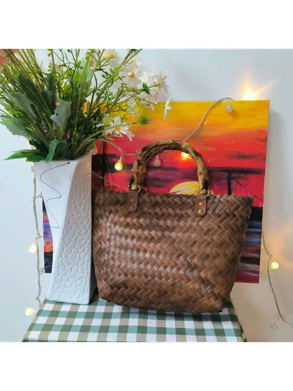 Vacation Retro Woven Bag - Viewbena.com 