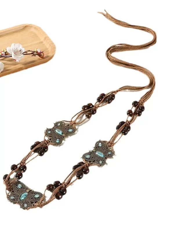 Ethnic Bohemian Braided Belt - Sunshinetip.com 