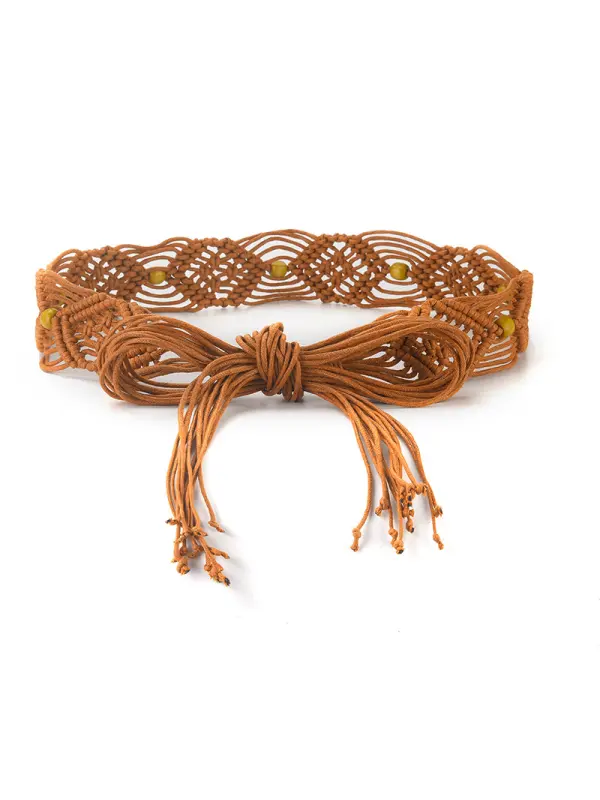 Retro Resort Bohemian Braided Belt - Cominbuy.com 