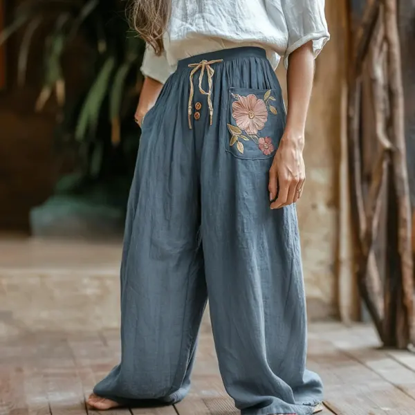 Women's Linen Bohemian Casual Harem Pants - Trisunshine.com 