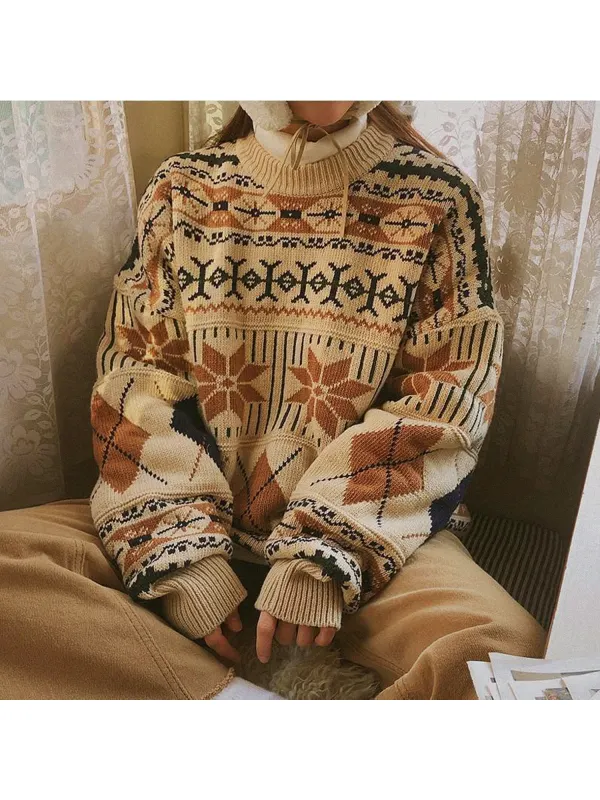 Retro Ethnic Style Sweater - Realyiyi.com 