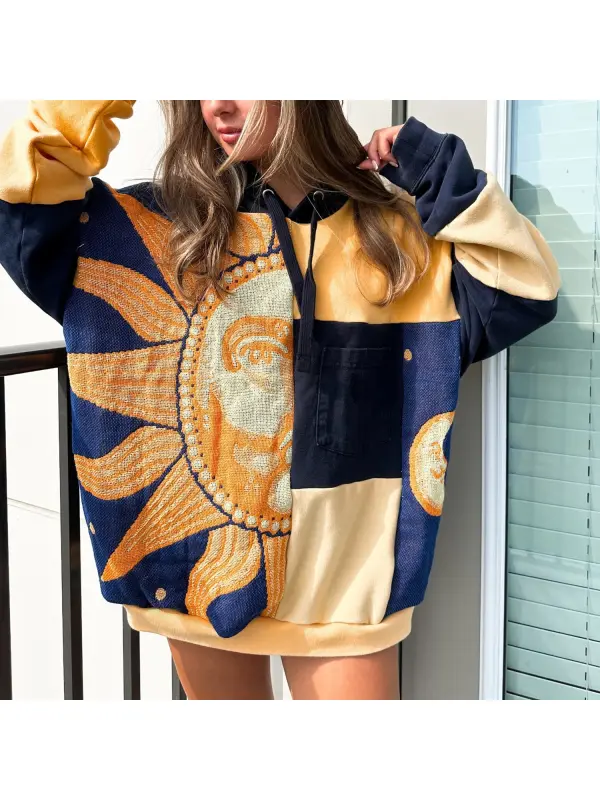 Retro Casual Loose Oversized Hoodie - Cominbuy.com 