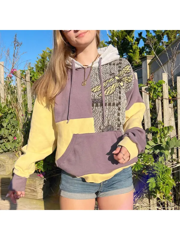 Retro Religious Dragonfly Oversized Hoodie - Cominbuy.com 