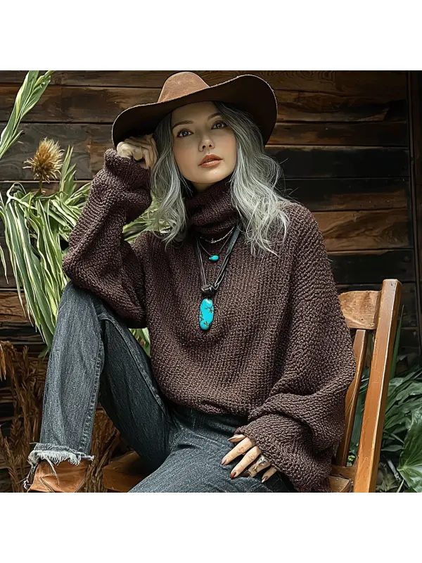 Women's Winter Knitted Casual Loose Warm Sweater - Cominbuy.com 