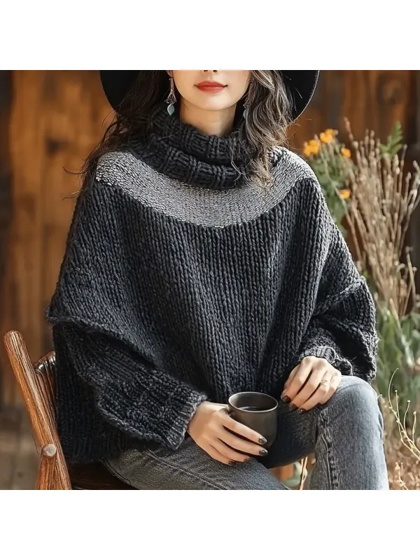 Women's Knitted Elegant Warm Turtleneck Sweater - Realyiyi.com 