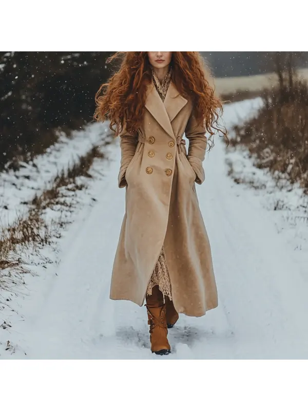 Women's Vintage Autumn And Winter Long Coat - Cominbuy.com 